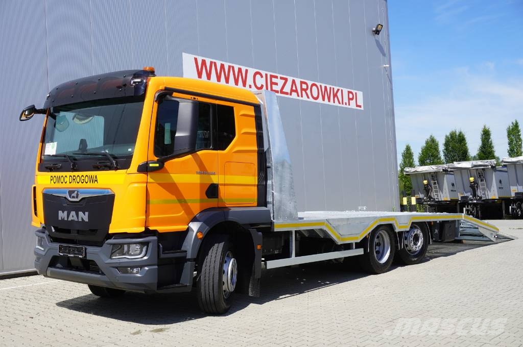 MAN TGM 26.320 6×2-4 tow truck / NEW Galvanized 9.2 m Бордови камион / автолебедка