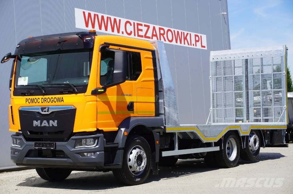 MAN TGM 26.320 6×2-4 tow truck / NEW Galvanized 9.2 m Бордови камион / автолебедка