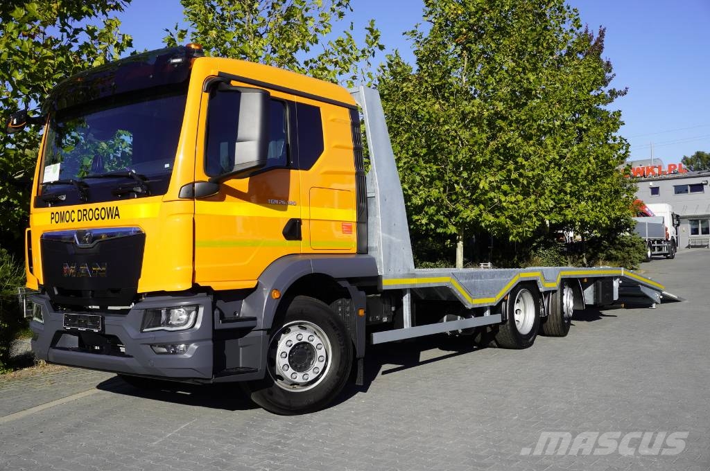 MAN TGM 26.320 6×2-4 tow truck / NEW Galvanized 9.2 m Platforminiai/Gerviniai sunkvežimiai