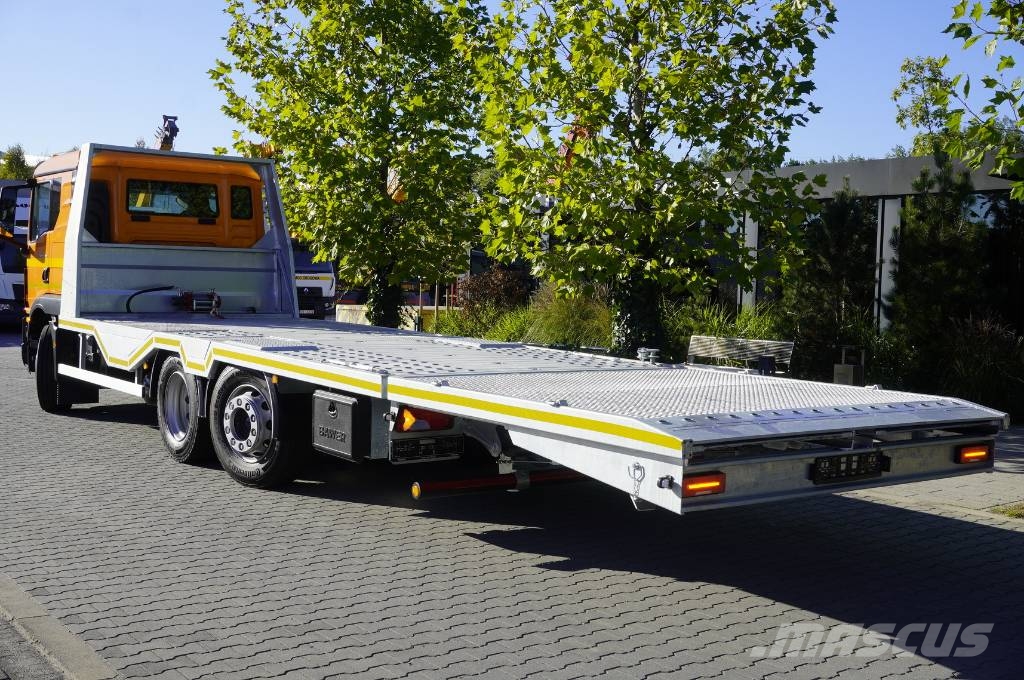 MAN TGM 26.320 6×2-4 tow truck / NEW Galvanized 9.2 m Platforminiai/Gerviniai sunkvežimiai