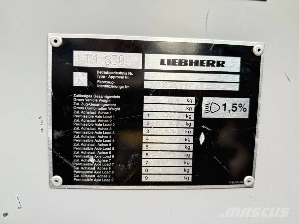 Liebherr LTM 1050-3.1 Guindastes para terrenos acidentados