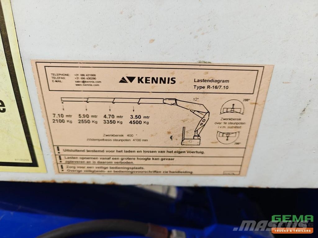 Kennis TPD.348.C-B 11.5m Open Loading Bed Aluminium Sideb نصف مقطورات مسطحة / مفصلية الجوانب