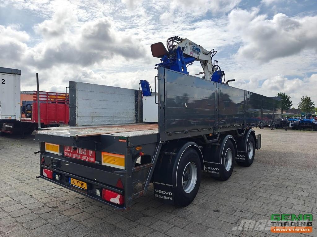 Kennis TPD.348.C-B 11.5m Open Loading Bed Aluminium Sideb نصف مقطورات مسطحة / مفصلية الجوانب