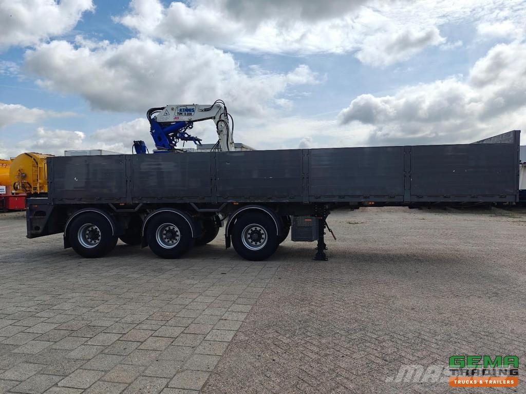 Kennis TPD.348.C-B 11.5m Open Loading Bed Aluminium Sideb نصف مقطورات مسطحة / مفصلية الجوانب
