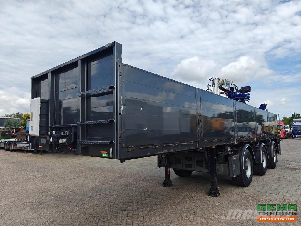 Kennis TPD.348.C-B 11.5m Open Loading Bed Aluminium Sideb نصف مقطورات مسطحة / مفصلية الجوانب