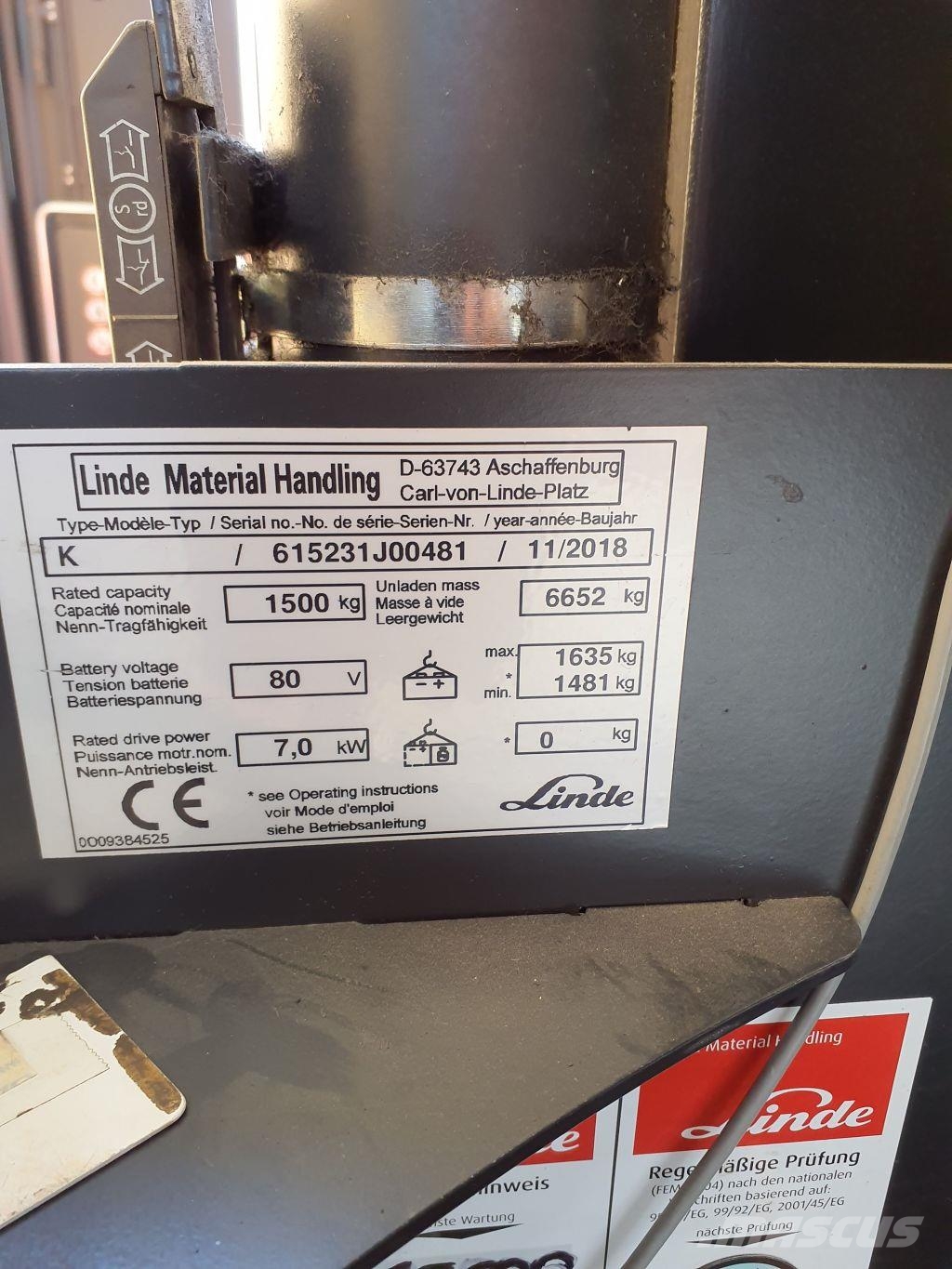 Linde K-Gerät Høytløftende plukketruck