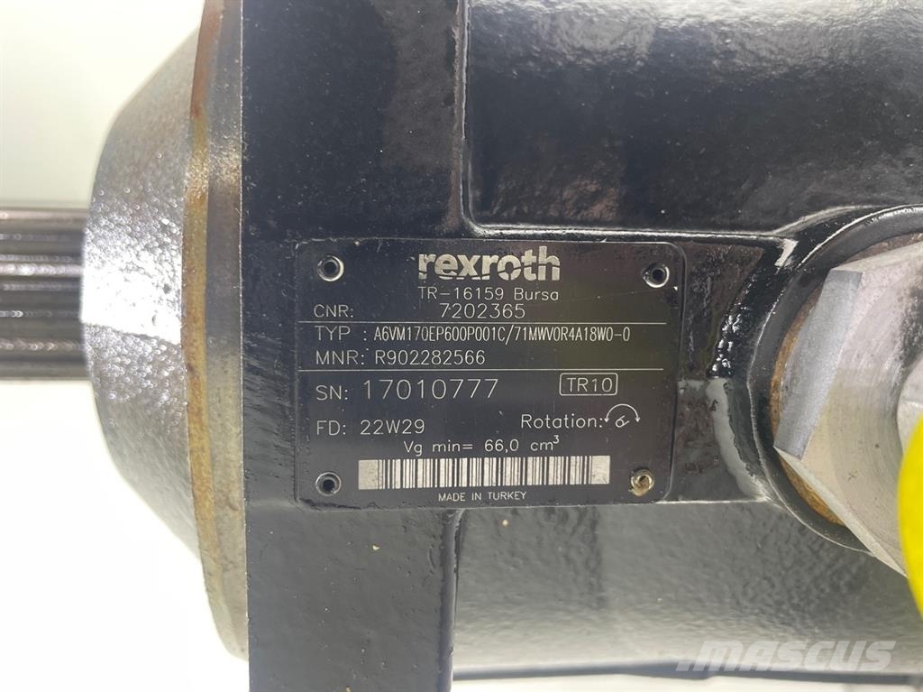 Hydrema RB15-MX18G-7202365-Rexroth A6VM170EP-Drive motor Hidraulika