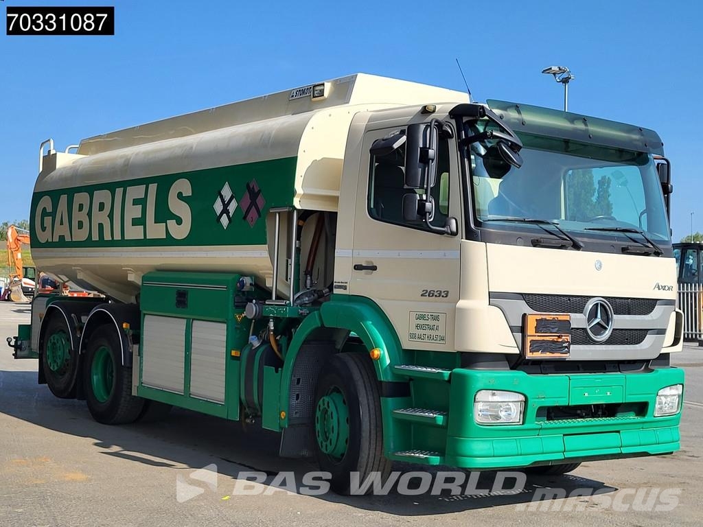 Mercedes-Benz Axor 2633 6X2 20.600 liter Stokota Fuel tanker 4 c Tankwagen