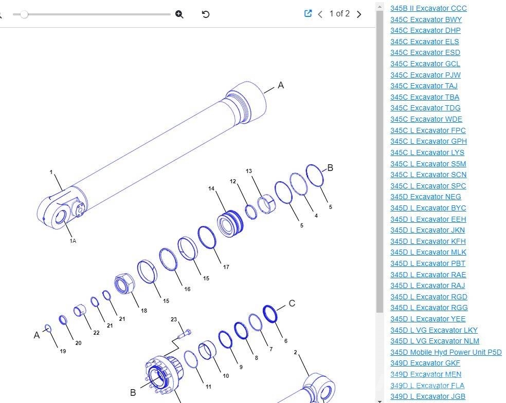 CAT Stick Cylinder GP 370-6692 / 3706692 Hidraulika