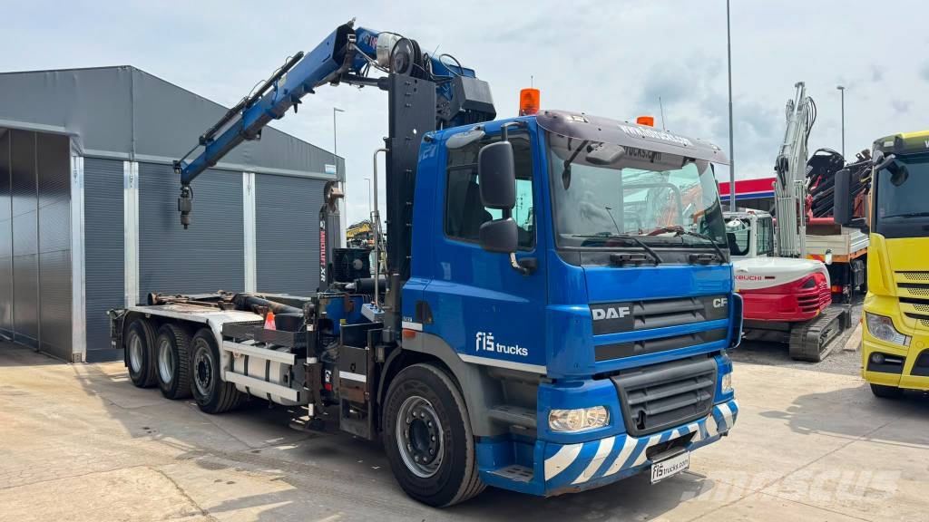 DAF CF 85.460 8x2 abroll tipper - Hiab 211 Camiones grúa