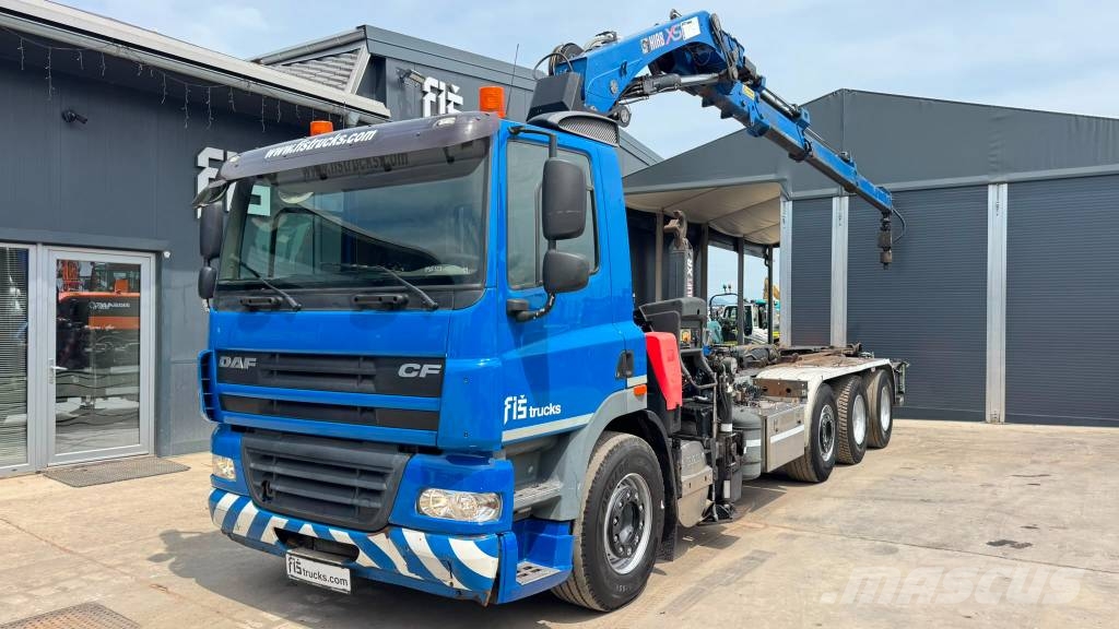 DAF CF 85.460 8x2 abroll tipper - Hiab 211 Camiones grúa