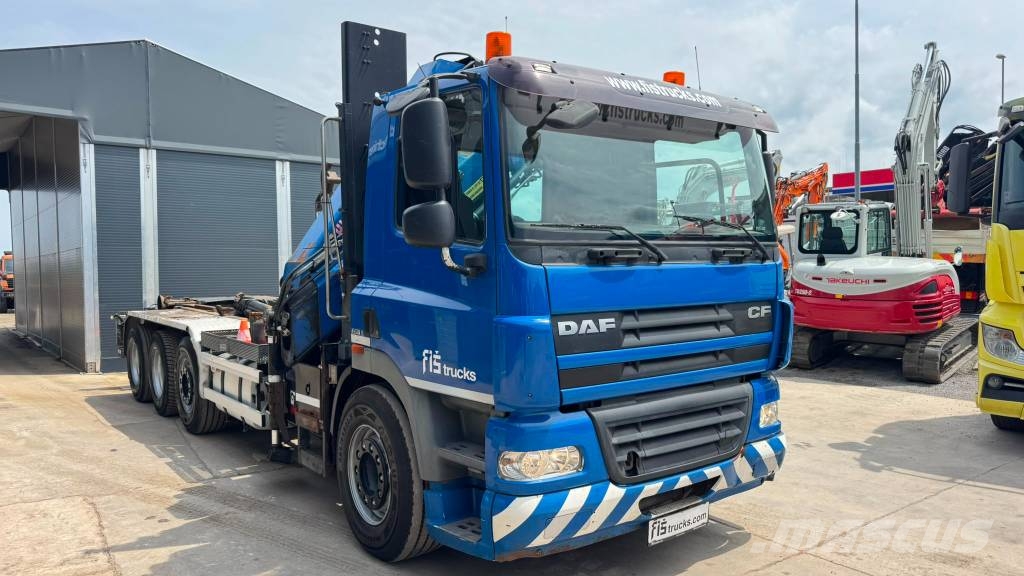 DAF CF 85.460 8x2 abroll tipper - Hiab 211 Camiones grúa
