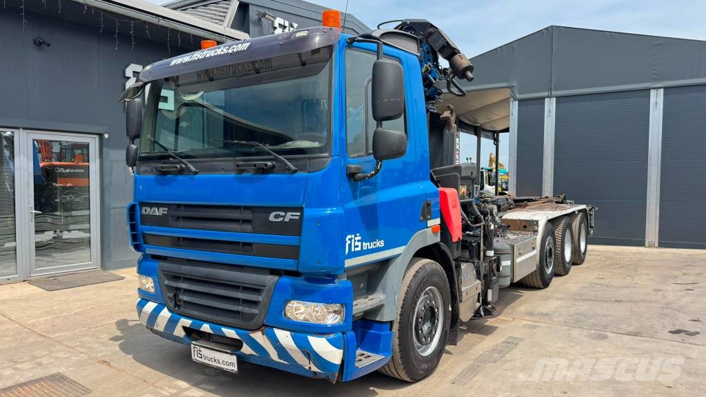 DAF CF 85.460 8x2 abroll tipper - Hiab 211 Camiones grúa