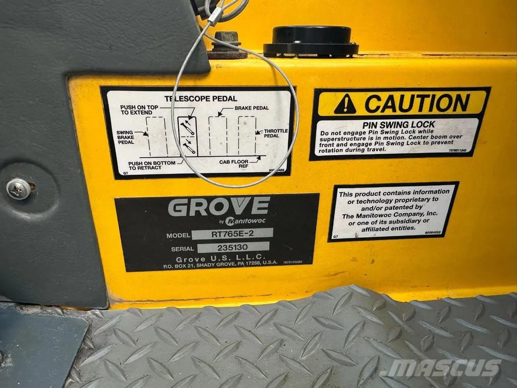 Grove RT765E-2 ROUGH TERRAIN CRANE + JIB + 2 X WINCH Avtodvigala