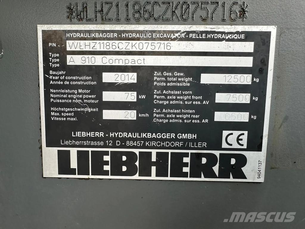 Liebherr A910 Compact | Powertilt Εκσκαφείς με τροχούς - λάστιχα