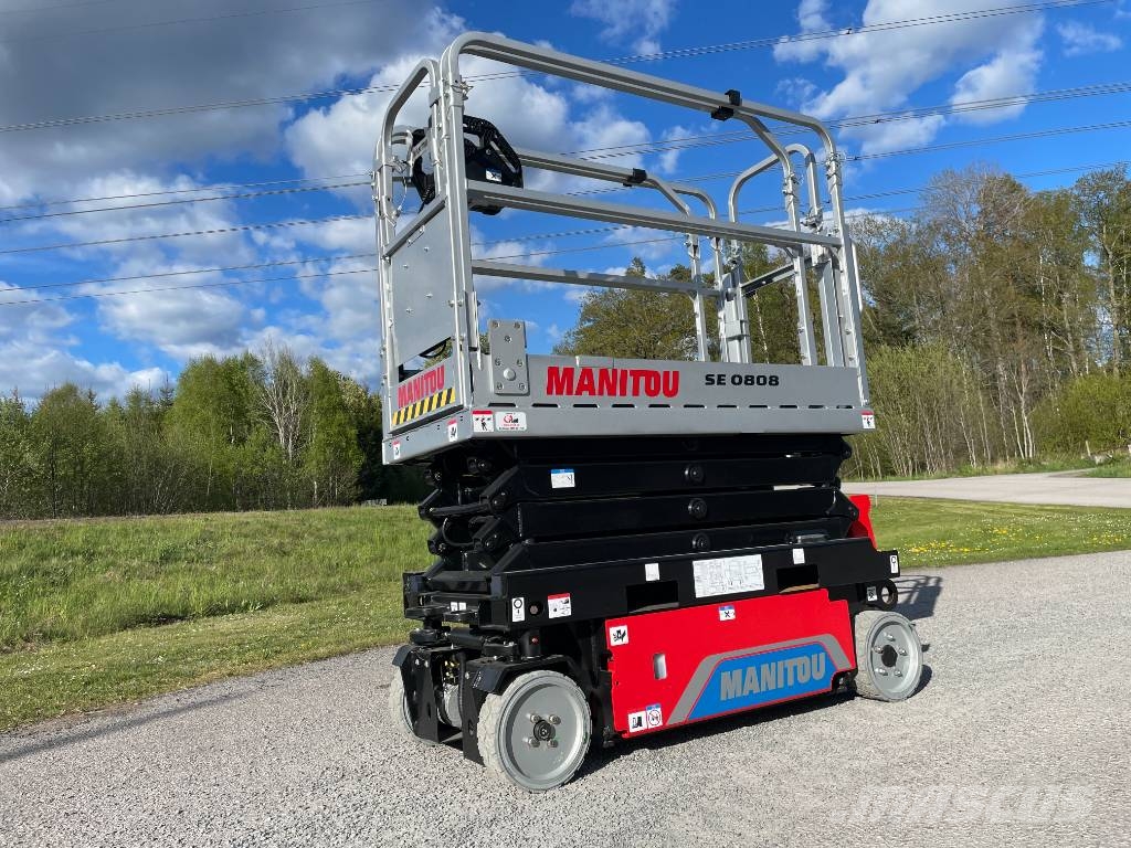 Manitou SE 0808 Elektrisk Saxlift omgående leverans! Platforme foarfeca