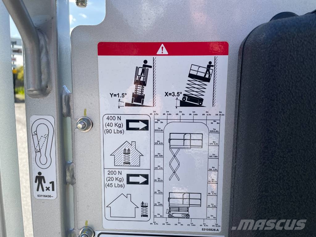 Manitou SE 0808 Elektrisk Saxlift omgående leverans! Platforme foarfeca