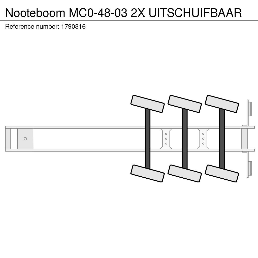 Nooteboom MC0-48-03 2X UITSCHUIFBAAR Низькорамні напівпричепи