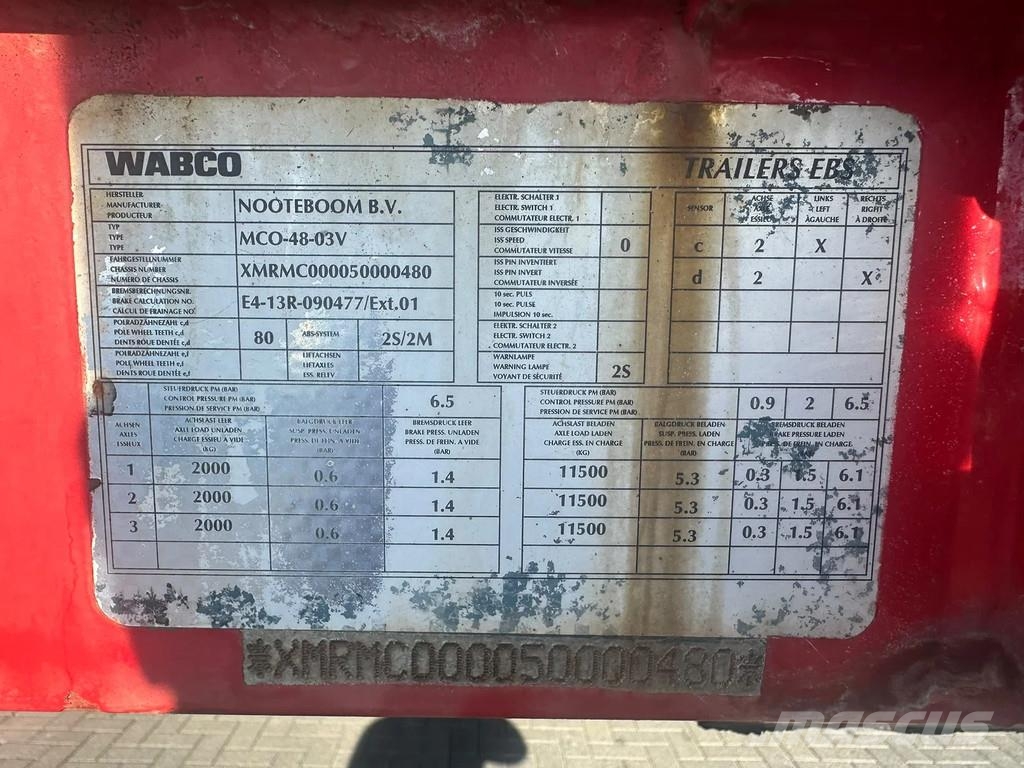 Nooteboom MC0-48-03 2X UITSCHUIFBAAR Низькорамні напівпричепи