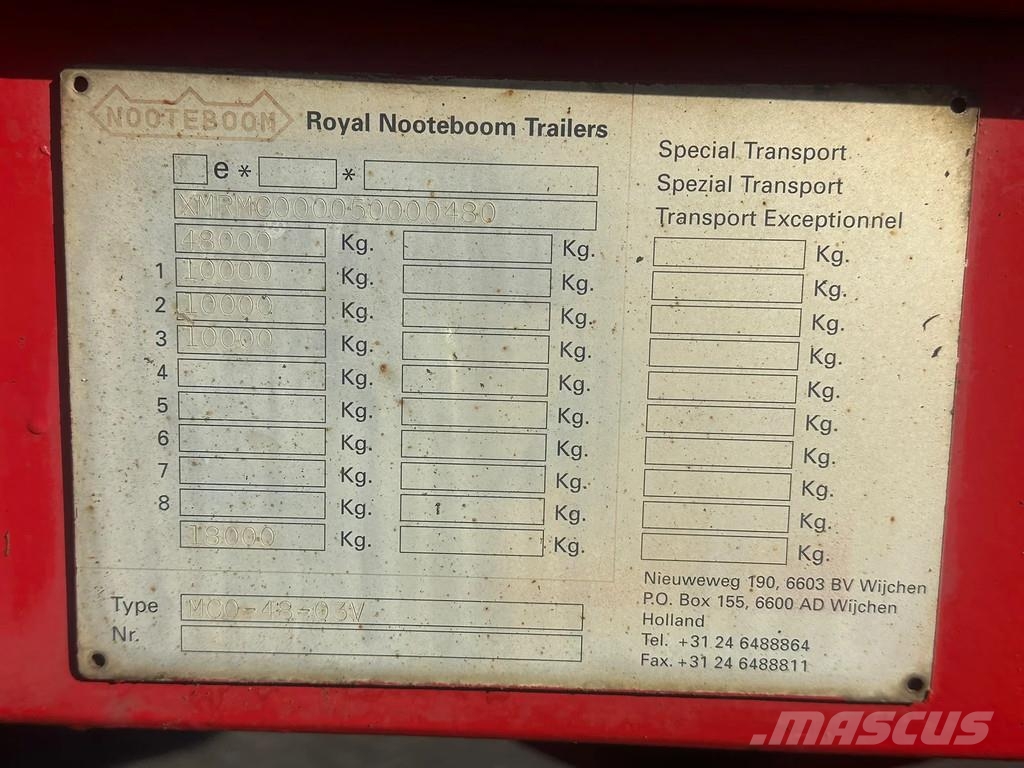 Nooteboom MC0-48-03 2X UITSCHUIFBAAR Низькорамні напівпричепи