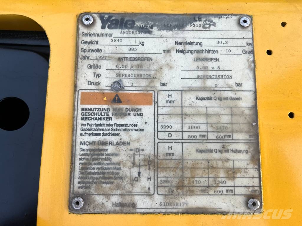 Yale GDP16 AF F2125 V-3920 EO Dizelski viličari