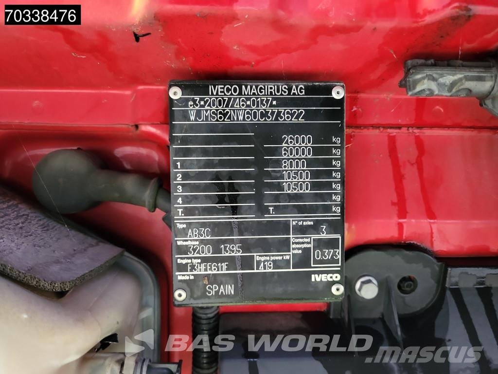 Iveco Stralis 570 6X4 AS Retarder ACC Sadulveokid