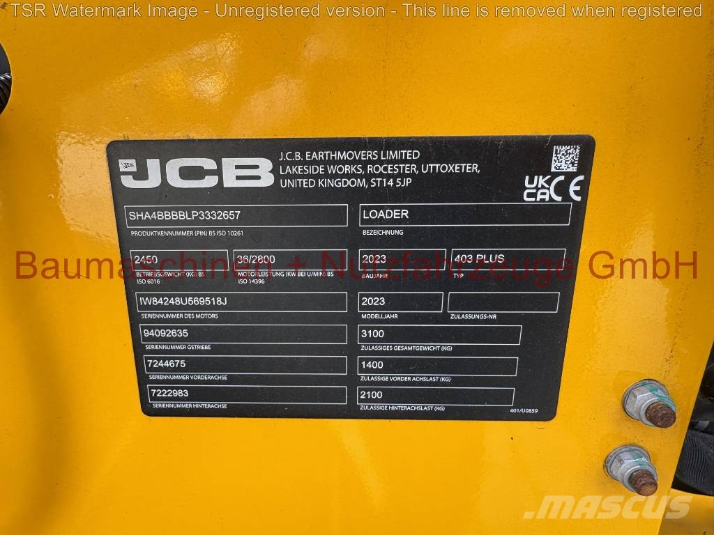 JCB 403 PLUS 50PS Kabine BJ 23 Demo Rataslaadurid