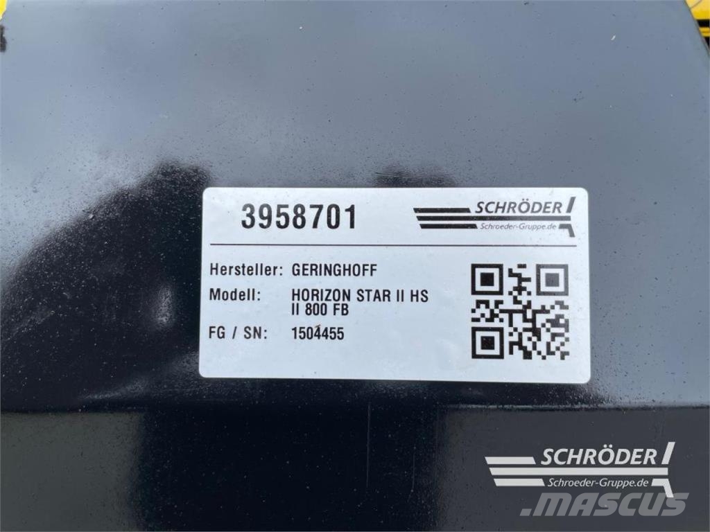 Geringhoff HORIZON STAR II HS II 800 FB Leikkuupöydät