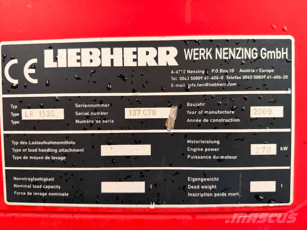 Liebherr LR 1130 Roomikkraanad