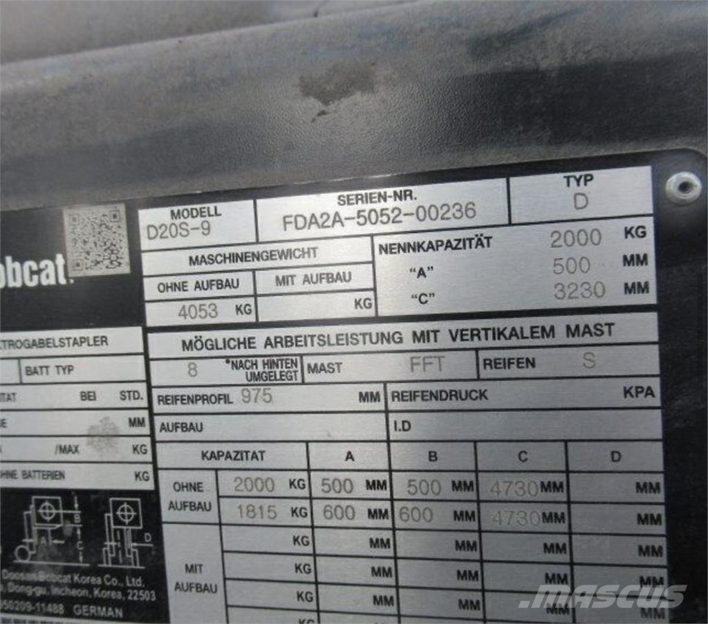 Bobcat D20S-9 Neupreis 30.000 Euro Sonderpreis 22.000 Eur Дизельные погрузчики