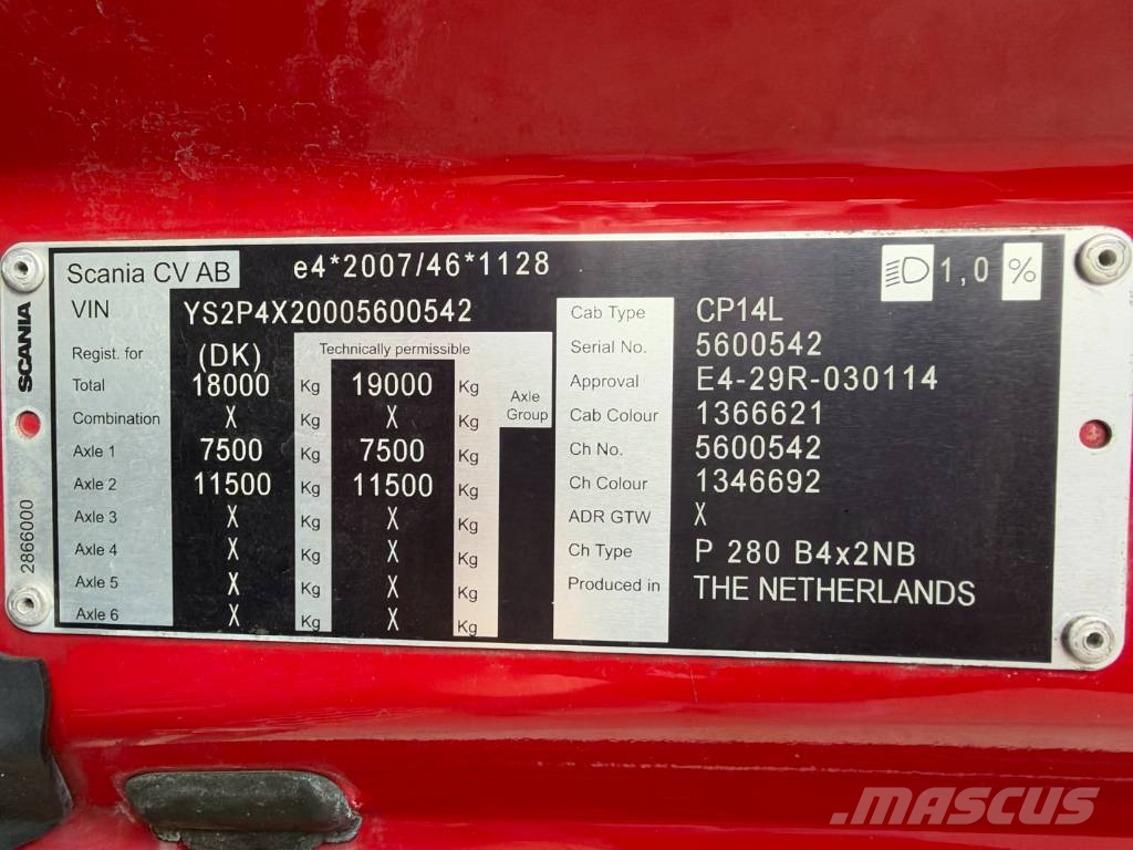 Scania P280 4x2 Simon Moos SLS1648 8.000 l. Combi Kombi vozila/ vakum kamioni