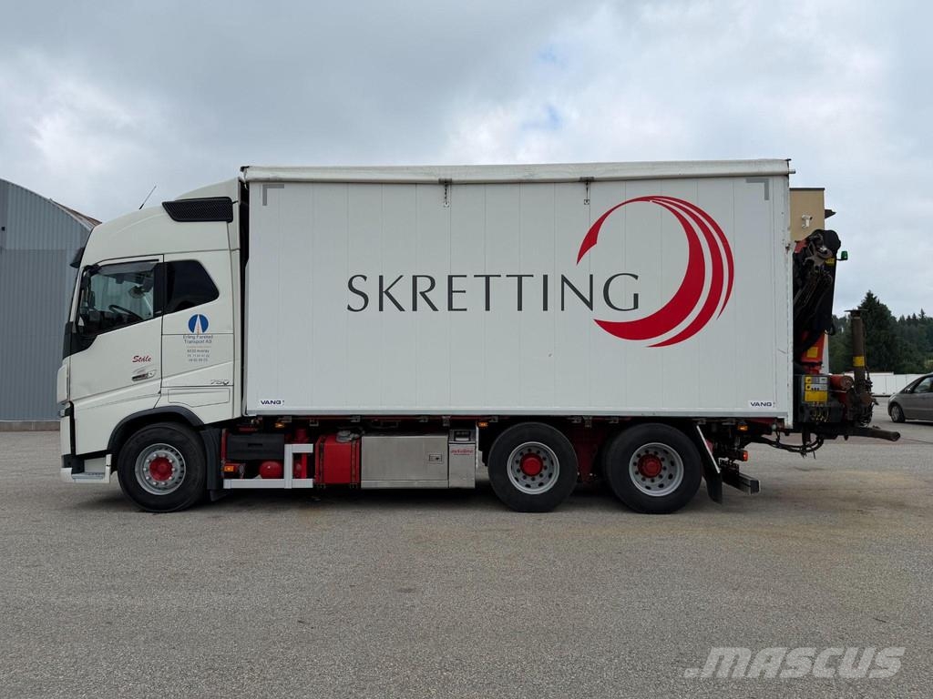 Volvo FH16 750 6X4 EURO5 + PALFINGER PK18002-EH Sunkvežimiai su dengtu kėbulu