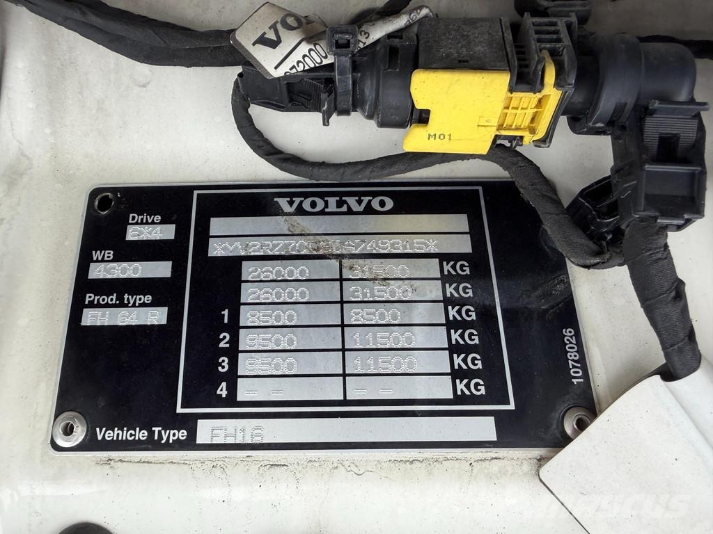Volvo FH16 750 6X4 EURO5 + PALFINGER PK18002-EH Sunkvežimiai su dengtu kėbulu