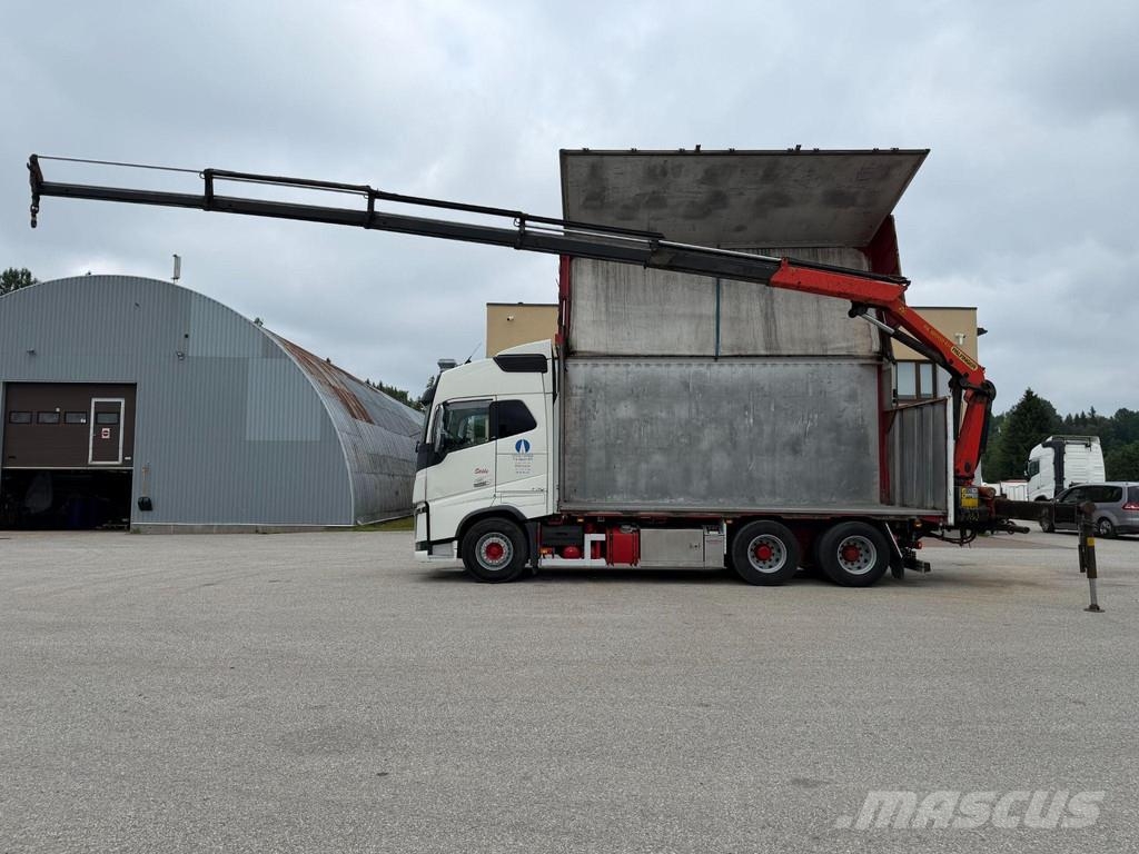 Volvo FH16 750 6X4 EURO5 + PALFINGER PK18002-EH Sunkvežimiai su dengtu kėbulu