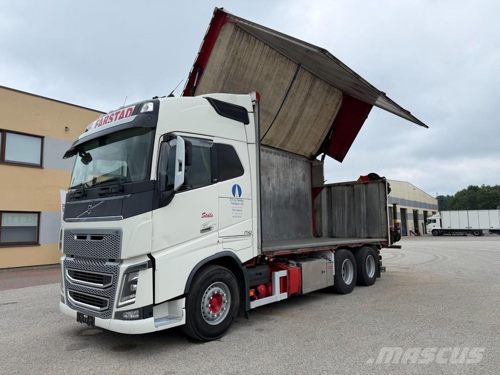 Volvo FH16 750 6X4 EURO5 + PALFINGER PK18002-EH Sunkvežimiai su dengtu kėbulu