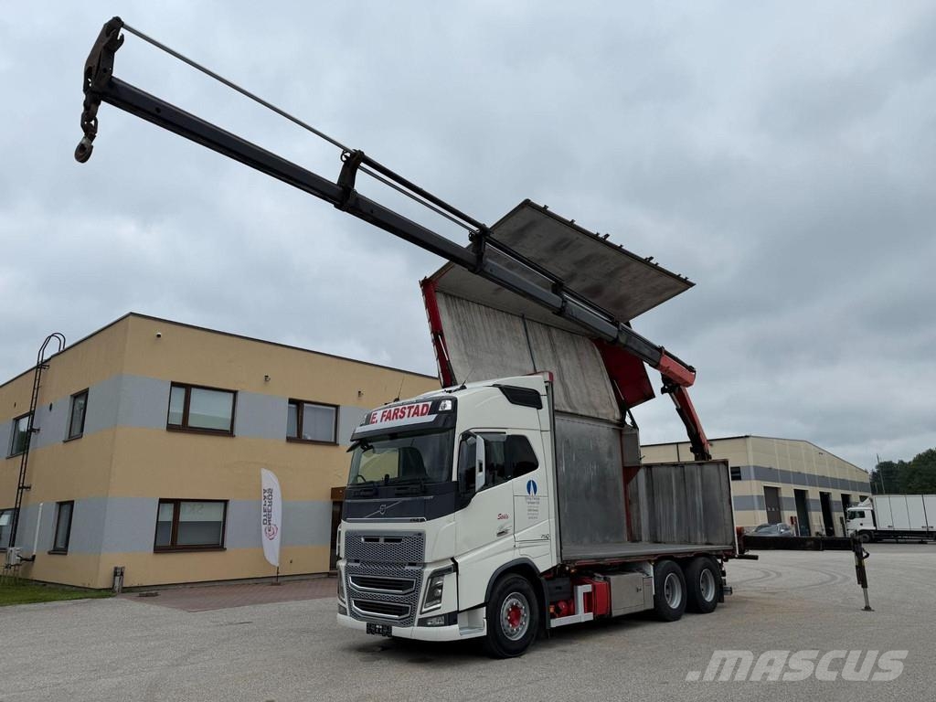 Volvo FH16 750 6X4 EURO5 + PALFINGER PK18002-EH Sunkvežimiai su dengtu kėbulu