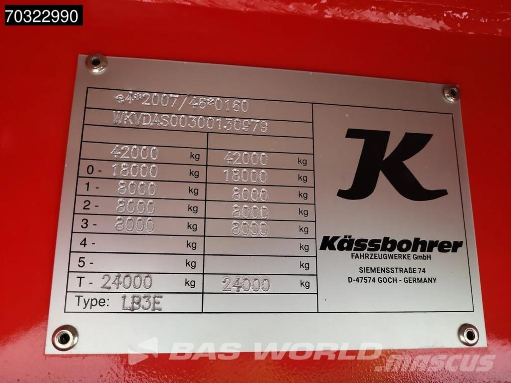 Kässbohrer LB3E 3 axles Steering+Lift Axle Extendable Ramps Semi-remorca agabaritica