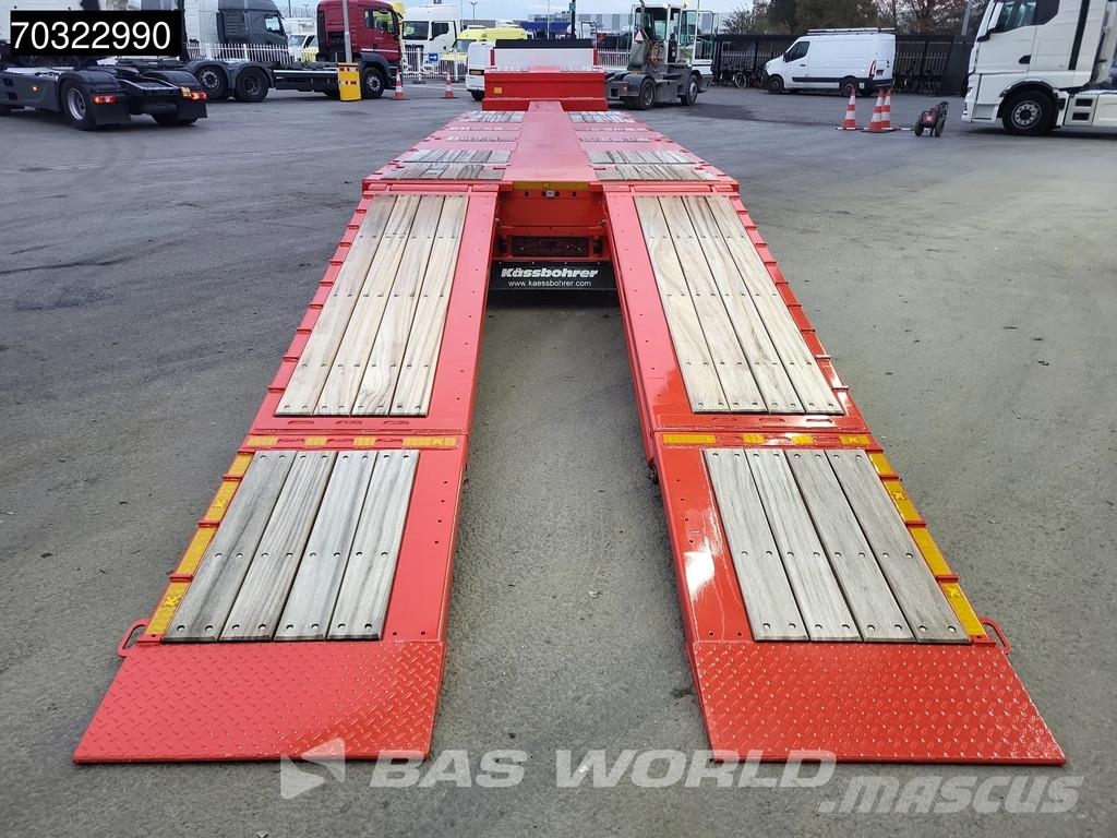 Kässbohrer LB3E 3 axles Steering+Lift Axle Extendable Ramps Semi-remorca agabaritica