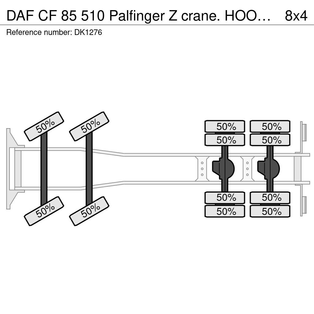 DAF CF 85 510 Palfinger Z crane. HOOK ARM!!2017!! META Camion con gancio di sollevamento