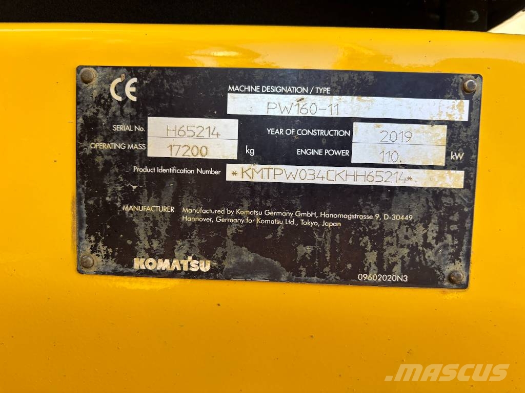 Komatsu PW 160-11 - PW160 - PW180 - PW 180 Wielgraafmachines