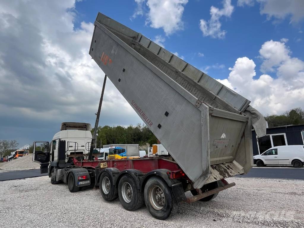 Schwarzmüller 3A A axle lift نصف مقطورات قلابة