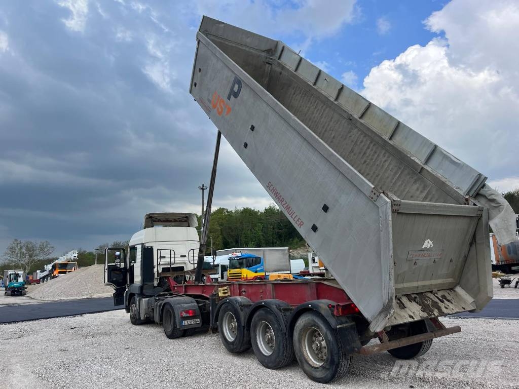 Schwarzmüller 3A A axle lift نصف مقطورات قلابة