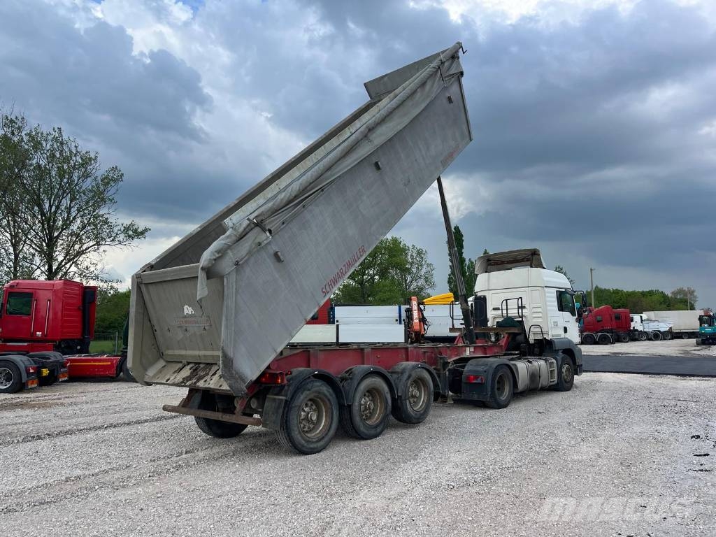 Schwarzmüller 3A A axle lift نصف مقطورات قلابة