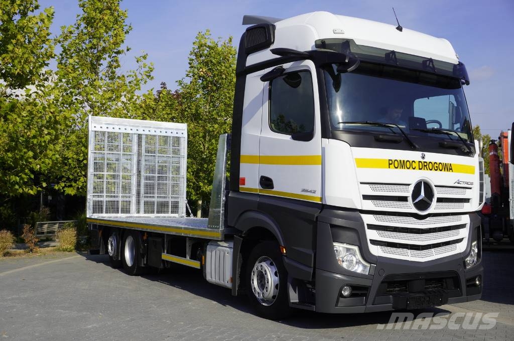 Mercedes-Benz Actros 2542 MP5 Low deck / NEW tow truck 9.4 m Flatbed lastbiler med spil