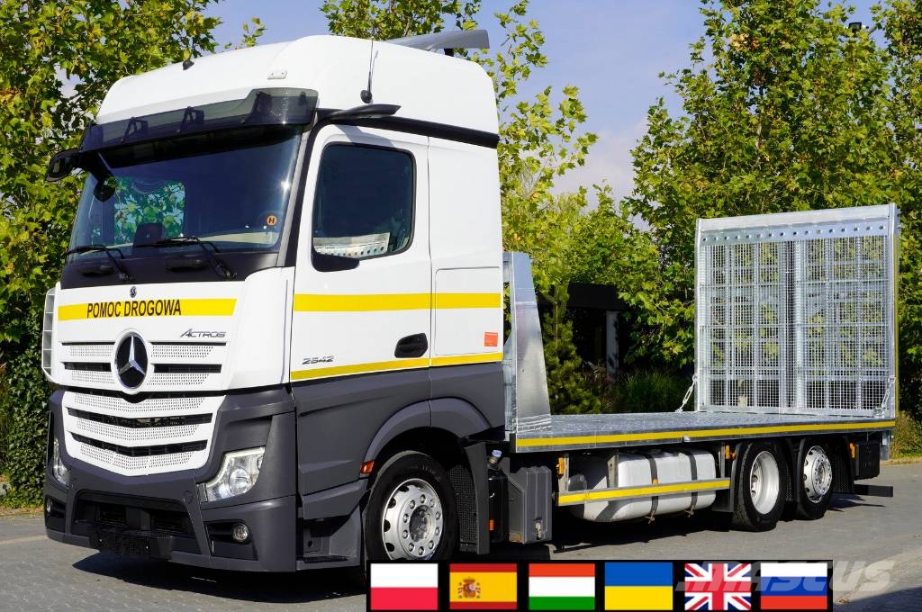 Mercedes-Benz Actros 2542 MP5 Low deck / NEW tow truck 9.4 m Flatbed lastbiler med spil