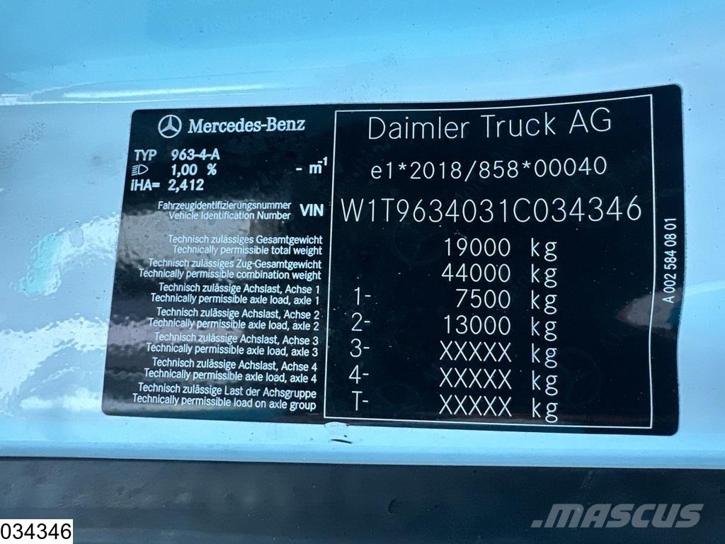 Mercedes-Benz Actros 1845 EURO 6, ACC Ciągniki siodłowe