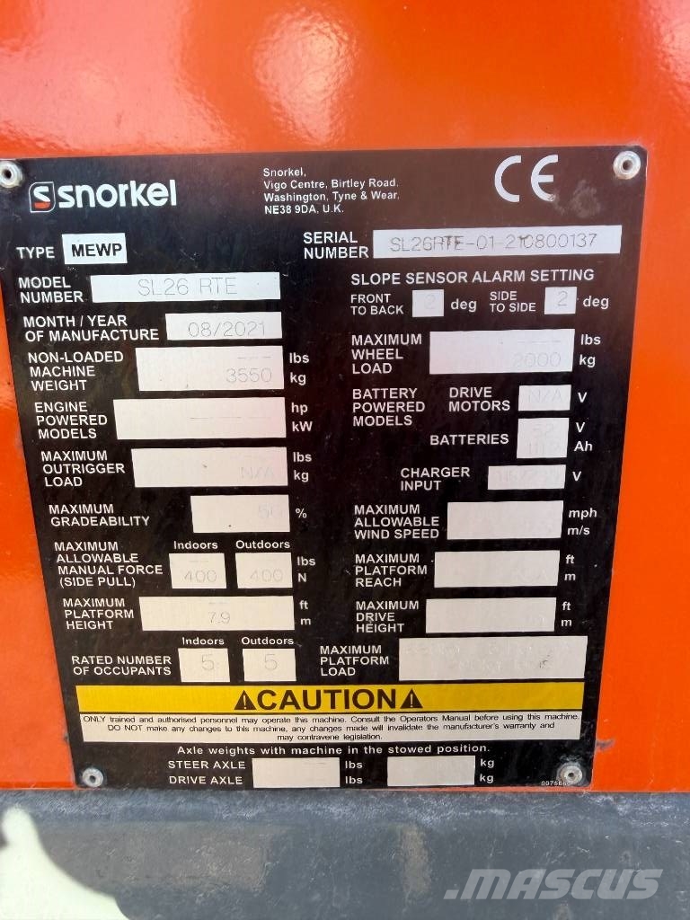 Snorkel SL26RTE Saxliftar