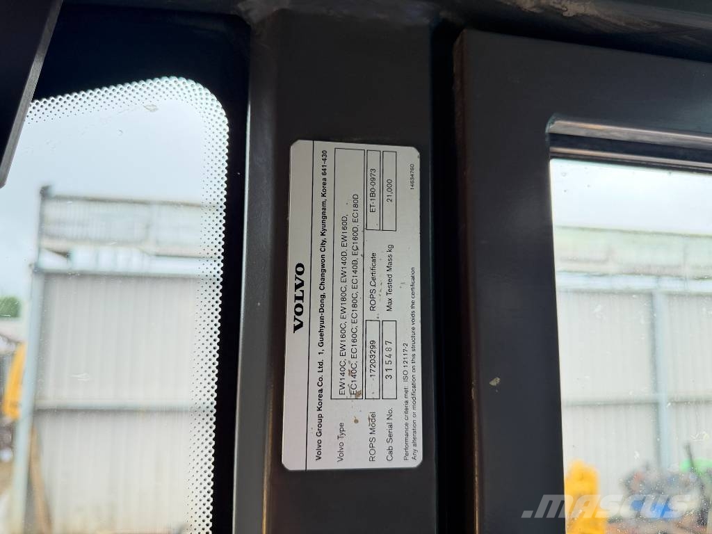 Volvo EW160D 旋轉式挖土機/掘鑿機/挖掘機