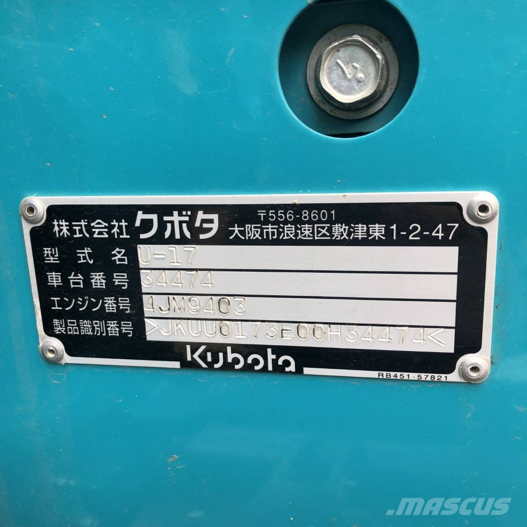 Kubota U 17 Minigravere <7t