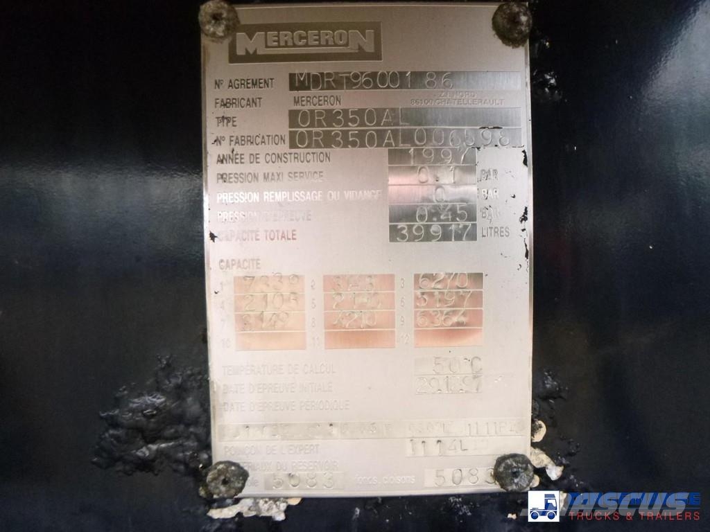 Merceron Fuel tank alu 39.9 m3 / 9 comp Tankopleggers